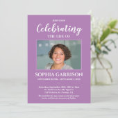 Invitation Célébration de la vie avec Mémorial de la Lavande (Debout devant)