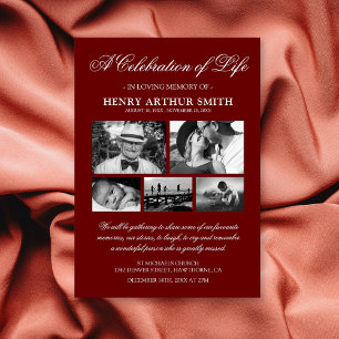 Invitation Célébration de la vie avec photo funéraire