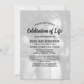 Invitation Célébration de la vie | Black Funeral Memorial Pho (Devant)