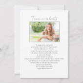 Invitation Célébration de la vie Bleu Fleurs sauvages funérai (Dos)