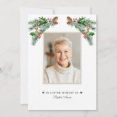 Invitation Célébration de la vie Bouquet d'hiver (Dos)