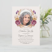 Invitation Célébration de la vie Chute Wreath Ordre de servic (Debout devant)