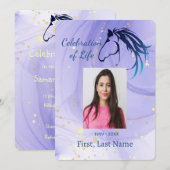 Invitation Célébration de la vie Classic Horse Logo Invitatio (Devant / Derrière)