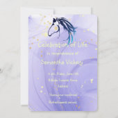 Invitation Célébration de la vie Classic Horse Logo Invitatio (Dos)