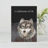 Invitation Célébration de la vie commémoration Wolf (Debout devant)