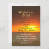 Invitation Célébration de la vie Coucher du soleil de l'invit (Devant)
