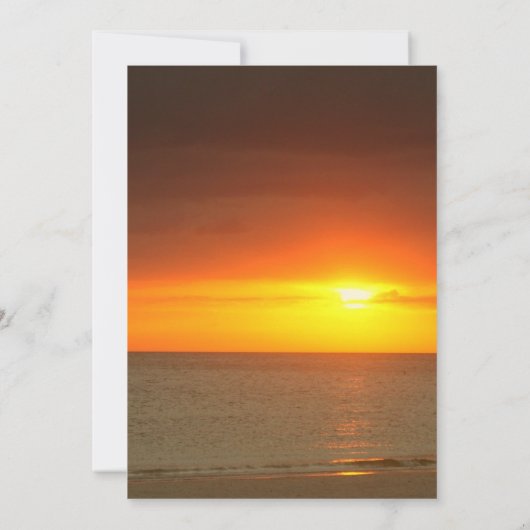 Invitation Célébration de la vie Coucher du soleil de l'invit (Dos)