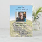 Invitation Célébration de la vie dans la verdure du ciel (Debout devant)