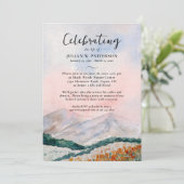 Invitation Célébration de la vie dans un champ de montagne à  (Debout devant)