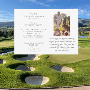 Invitation Célébration de la vie de golf
