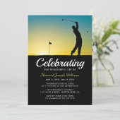 Invitation Célébration de la vie de Golfer | Dans la mémoire  (Debout devant)