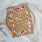 Invitation Célébration de la vie de Kraft Succulents