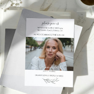 Invitation Célébration de la vie de la branche élégante