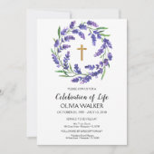 Invitation Célébration de la vie de la lavande (Devant)