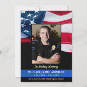 Invitation Célébration de la vie de la police Mémorial de l'a (Devant)