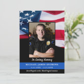 Invitation Célébration de la vie de la police Mémorial de l'a (Debout devant)