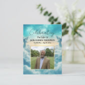 Invitation Célébration de la vie des anges célestes Photo  (Debout devant)