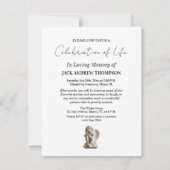Invitation Célébration de la vie des anges célestes Photo  (Dos)