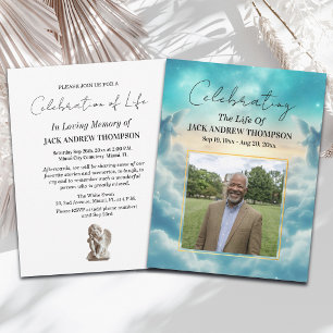Invitation Célébration de la vie des anges célestes Photo