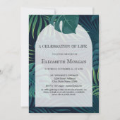 Invitation Célébration De La Vie Des Feuilles De Palme (Devant)