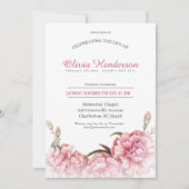 Invitation Célébration de la vie des funérailles florales (Devant)