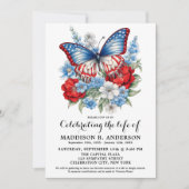 Invitation Célébration De La Vie Des Funérailles Patriotiques (Devant)