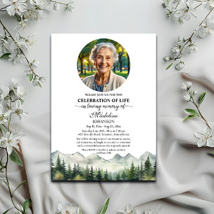 Invitation Célébration de la vie des montagnes et des arbres