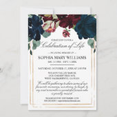 Invitation Célébration de la vie des Roses de la Marine et de (Devant)