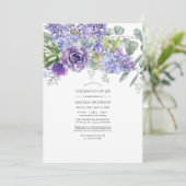 Invitation Célébration de la vie des succulents d'Eucalyptus  (Debout devant)