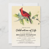 Invitation Célébration de la vie du cardinal rouge (Devant)
