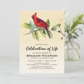 Invitation Célébration de la vie du cardinal rouge (Debout devant)