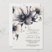 Invitation Célébration De La Vie Élégant Service Commémoratif (Devant)