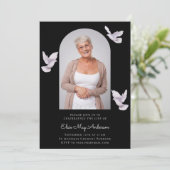 Invitation Célébration de la vie élégante photo (Debout devant)