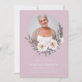 Invitation Célébration de la vie élégante photo (Devant)