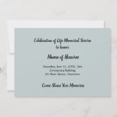 Invitation Célébration de la vie en bateau à voile (Dos)