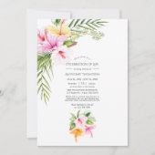 Invitation Célébration de la vie en été tropical (Devant)