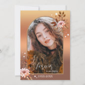 Invitation Célébration de la vie en mémoire de Floral Photo (Dos)