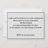 Invitation Célébration de la vie en moto moderne (Dos)
