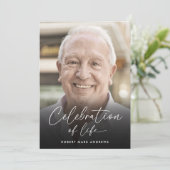 Invitation Célébration de la vie en photo classique (Debout devant)