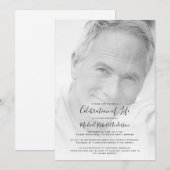 Invitation Célébration de la vie en photo funéraire (Devant / Derrière)