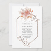 Invitation Célébration de la vie en terre cuite géométrique (Devant)