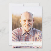 Invitation Célébration de la vie en vert rustique Photo Funér (Dos)