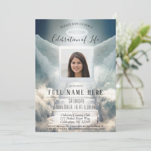 Invitation Célébration de la vie - Escalier céleste (Debout devant)