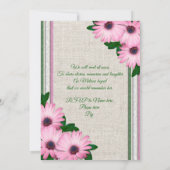 Invitation Célébration de la vie Fête de l'invitation sur le (Dos)