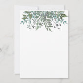 Invitation Célébration de la Vie Feuillage Feuilles Verdure (Dos)