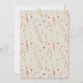 Invitation Célébration de la vie Fleur sauvage & papillon (Dos)