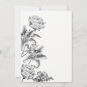 Invitation Célébration de la vie | Fleurs de mémorial funérai (Dos)