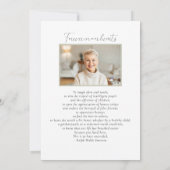 Invitation Célébration de la vie Fleurs sauvages Funérailles  (Dos)