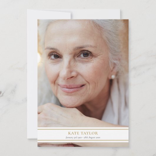 Invitation Célébration de la vie florale (Dos)