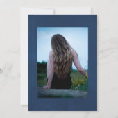 Invitation Célébration de la vie florale à l'aquarelle Bordo (Dos)